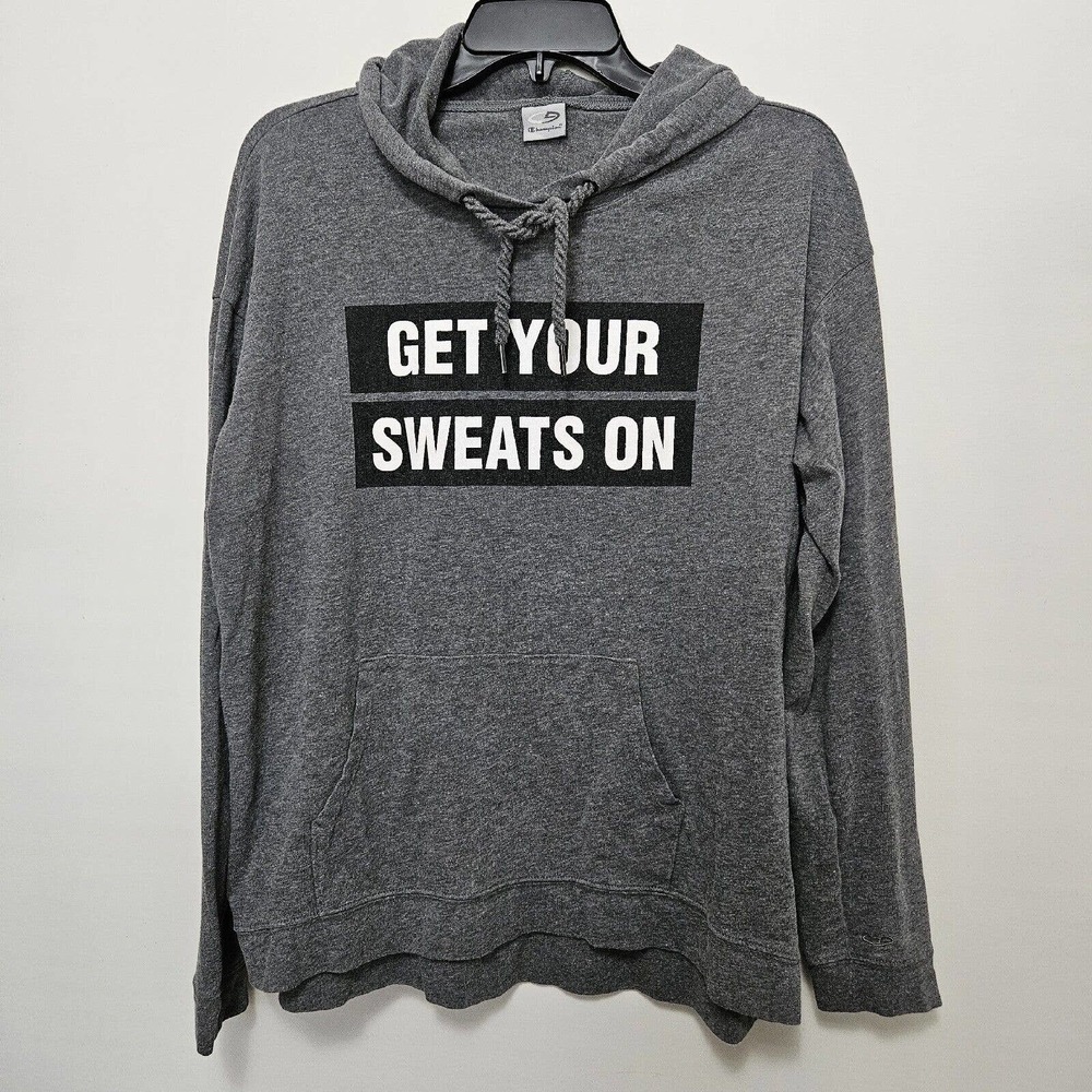 Champion "Get Your Sweats On" Weekend Loungewear Hoodie Kangaroo Pouch L - XL